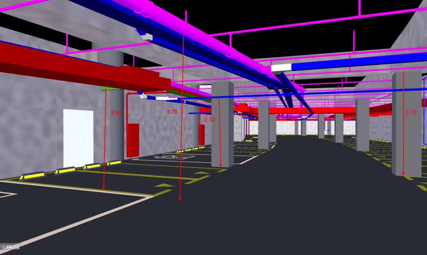 管路無碰撞，有效控制標高